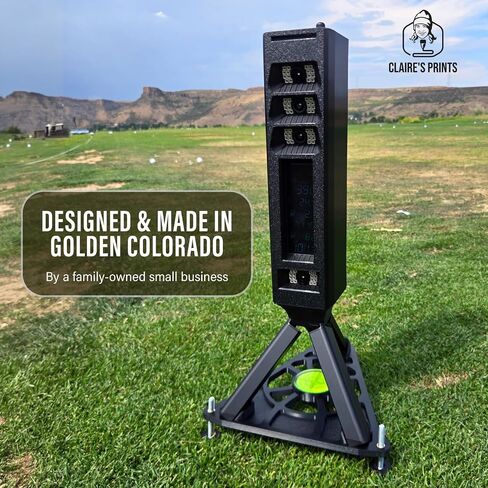 Claire's Prints Tripod Replacement Stand for Square Golf Omni Launch Monitor, Polycarbonate Pillar with USB Port Access and Cable Routing, Bubble Level and Adjustable Feet, Wide Stable Base in Kuwait