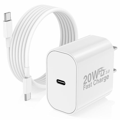 شاحن iPhone 17 16 15 / كابل شحن من النوع C إلى C بطول 6 أقدام، قابس كتلة شحن سريع USB C لهاتف Apple iPhone 17 Pro Max/17 Air/16 Pro/16/15 Plus/AirPods/iPad/محول طاقة صغير مكعب بيرك in Kuwait