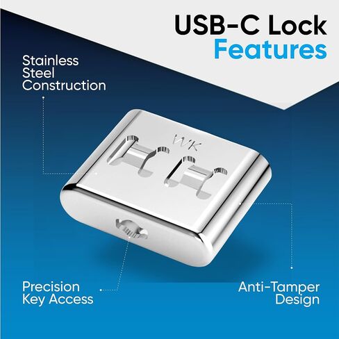 USB C Port Blockers 5 Pack, Stainless Steel Security Locks with Key in Saudi Arabia