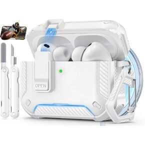 حافظة AirPods 4 مع قفل وحامل هاتف (أسود) in Kuwait