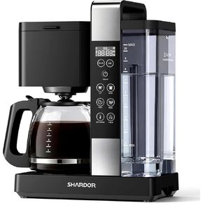 SHARDOR 10-Cup Coffee Maker, Programmable Drip Coffee Machine with 2–10 Cup Setting, Adjustable Keep-Warm Control, Removable 50oz Water Tank, Brew Strength Control & Brew Pause, Black in Kuwait