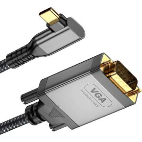 Premium Braided USB C VGA Converter 2Meters for Seamlessly Highly Definition Presentations 1080P USB C to VGA Cable in Kuwait