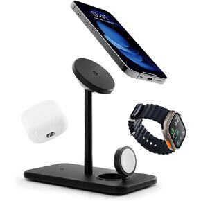 Twelve South HiRise 3 Deluxe، حامل شحن لاسلكي مدمج Magsafe، أسود in Kuwait