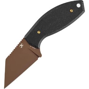 KANSEPT Siafu Fixed Blade Knife, Rose Gold Coated D2 Wharncliffe with Long Jimping, Full-Tang Black Micarta Ergonomic Handle, Kydex Sheath for EDC Outdoor Camping Hunting Survival G016A2 in Saudi Arabia