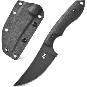Eafengrow EF173 Fixed Blade Knife VG-10 Steel Stone Washed Blade Micarta Handle Full Tang Compact Handy EDC Tool Knifes for Working Camping Survival(Brown) in Saudi Arabia