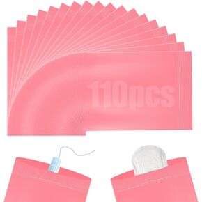 Sanitary Napkin Disposal Bags 110pcs, Tampon Disposal Bags, Pink-6x4in in Kuwait
