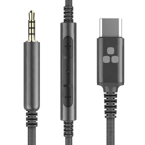 Bolle & Raven Thore 2.5mm to USB-C Audio Cable for Bose Headphones (QC25 QC35 QC45 700) Replacement Aux Cord with Mic/Remote/Volume Control (Adapter Free Type-C connectivity) in Kuwait
