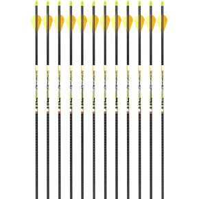 Carbon Express D-Stroyer SD Hunting Arrow Shafts, 12-Pack, Small Diameter .203"ID, High Modulus Carbon Weave, Dual Spine Weight Forward Technology, Laser Checked in Kuwait