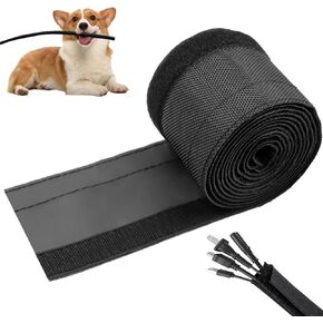 1/2" - 6.6 Ft Dog/Cat Cord Protector, Hook and Loop Cable Sleeve in Kuwait