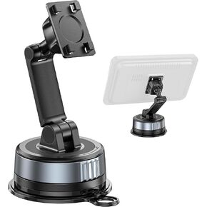 APPS2Car CarPlay Screen Mount for Dashboard & Windshield, Twist-Lock Suction Cup with Dual-Axis Adjustable Arm, Tool-Free Installation, Compatible with 7-11" Portable CarPlay Screens, Dash Cams & GPS in Saudi Arabia