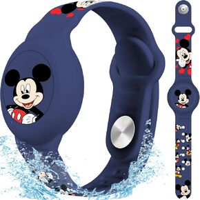 Waterproof AirTag Bracelet for Kids, Cut Cartoon Air Tag Holder for Kids with Full Coverage Hidden Design, Silicone Airtag Wristband for Child - Blue in Kuwait