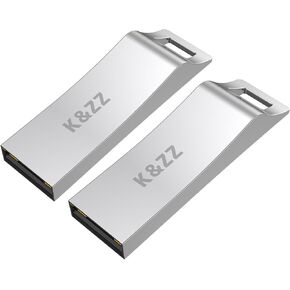 32GB Flash Drive Thumb Drive USB 2.0 Flash Drives for Data Storage, Jump Drive Pen Drive Zip Drive Memory Stick with Metal Casing, Silver in Saudi Arabia