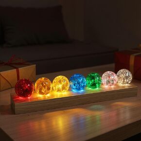 L LOHAS LED 3D Crystal Ball Night Light-Laser Engraved Snowman in Saudi Arabia