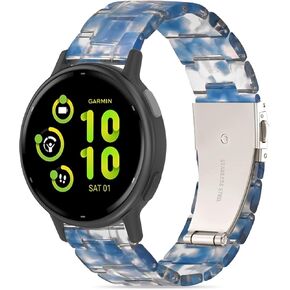 Compatible with Garmin Vivoactive 5 Watch Band Resin, 20mm Strap Compatible for Garmin Vivoactive 6/3/Forerunner 245/165/55/570 42mm/645 Wristband Bracelet Replacement with Stainless Steel Buckle in Kuwait