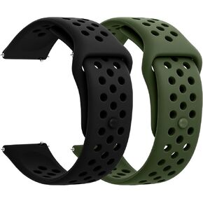 Tiptops 2 Pack Soft Silicone Watch Band Compatible with Amazfit Bip 6/Bip 5/Active Max/Bip Max/Balance 2/Balance,22MM Quick Release Replacement Sports Strap for Amazfit GTR 4/3/Cheetah 2 Ultra Women Men in Saudi Arabia
