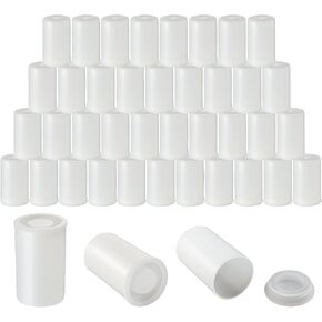 Jovitec 60 Pieces White Film Canisters with Caps, 35 mm Empty Camera Reel Storage Containers Case with Lids, Films Developing Processing Tube for Storing Films, Small Accessories in Saudi Arabia