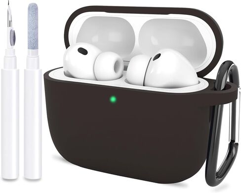 Compatible with AirPods Pro 3 Case, Protective Soft Silicone Cover with Keychain Cleaning Kit for Women Men for Apple AirPods Pro 3rd Generation(2025), Front LED Visible, Midnight Blue in Saudi Arabia