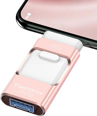 ZARMST 256GB Flash Drive for Phone Photo Stick,Thumb Drive USB Stick High Speed Transfer USB Drives External Picture Video Storage Memory Expansion for Phone/Pad/PC (Blue) in Kuwait