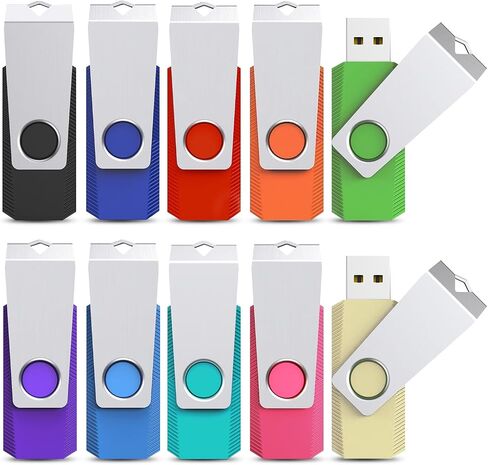 KEXIN 32GB 3 Pack USB Flash Drive - 32GB Thumb Drive with LED Indicator - Pink, Yellow, Cyan in Kuwait