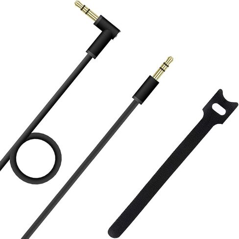 Beat Audio Cable Replacement AUX Cord with Reusable Cable Tie 3.5mm Headphone Jack Wire Compatible with Beats by dre Studio 3/2 Solo 3/2 Solo HD Mixr Pro Detox Executive Headphones (Red/Black) in Saudi Arabia