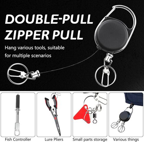 Dual Tool Fishing Retractor Heavy Duty, 2-Hook Zinger with Cord in Saudi Arabia