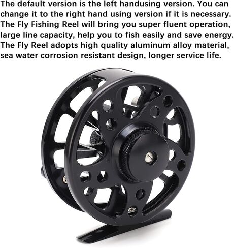Fly Fishing Reel Aluminum Alloy Corrosion Resistant Large Line Capacity for Outdoor Sports in Saudi Arabia