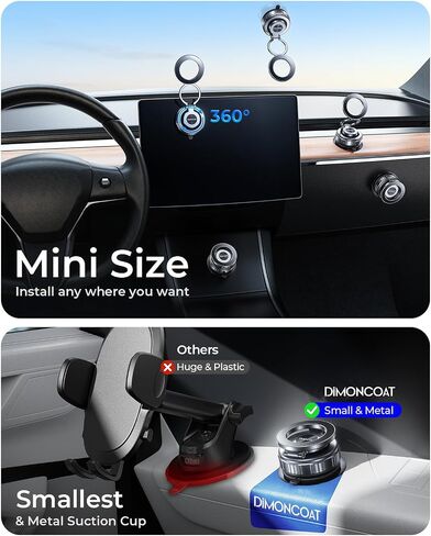2-Pack Vacuum Magnetic Phone Holder for Car [All-Metal & 119+lbs Suction] in Kuwait