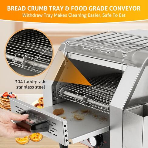 Commercial Toaster, 300 Pcs/Hr Toasters for Restaurant Bun 1900W in Saudi Arabia
