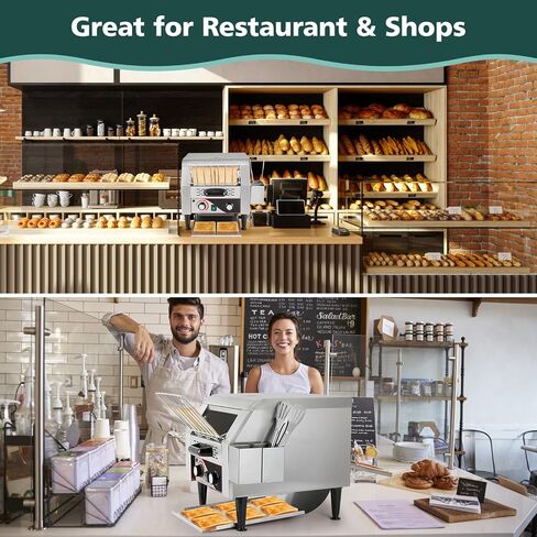 Commercial Toaster, 300 Pcs/Hr Toasters for Restaurant Bun 1900W in Saudi Arabia