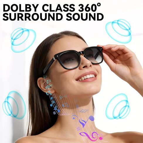 Smart Bluetooth Glasses for Men Women, AI Glasses with Open Ear Audio in Saudi Arabia