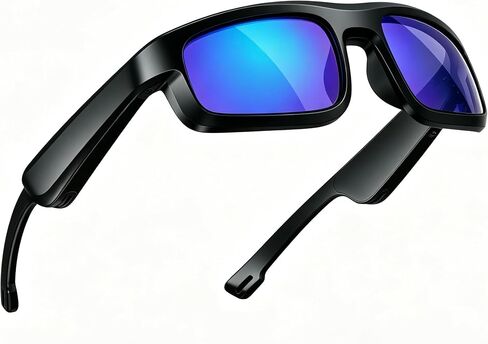 Smart Bluetooth Audio Glasses, Polarized UV Protection Open-Face Sunglasses, Built-in Voice Assistant, Unisex, Suitable for Outdoor and Cycling Use. in Kuwait