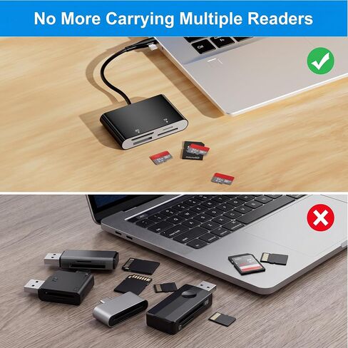 Memory Stick Pro Duo Adapter, SD/XD/TF/MS Card Reader for Lightning/USB-C in Saudi Arabia