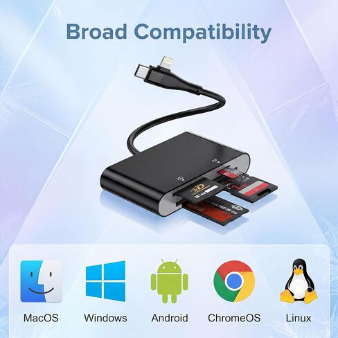 Memory Stick Pro Duo Adapter, SD/XD/TF/MS Card Reader for Lightning/USB-C in Saudi Arabia