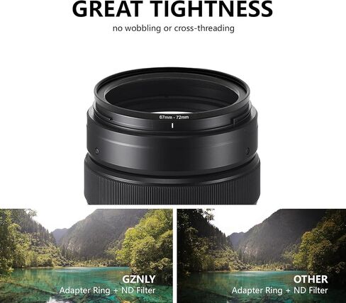 72mm to 58mm Step-up Adapter Rings Filter Adapter Black Metal Step Down Filter Ring Adapter Compatible with All Brand UV CPL ND Camera Lens Filter Stepping Rings (72mm-58mm) in Kuwait