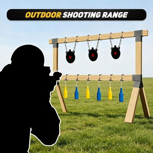 2x4 Target Stand Brackets Set Heavy Duty Shooting Target Hanger Holder Rack in Kuwait