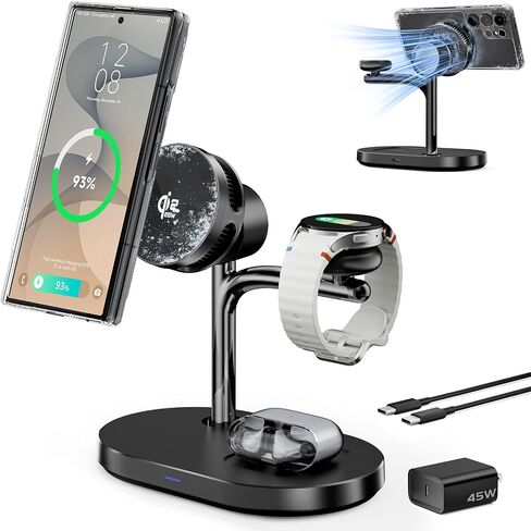 Qi2.2 25W Magnetic Wireless Charging Station for Samsung TEC Active Cooling in Saudi Arabia