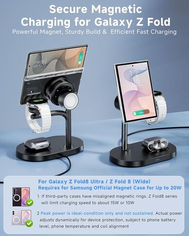 Qi2.2 25W Magnetic Wireless Charging Station for Samsung TEC Active Cooling in Saudi Arabia