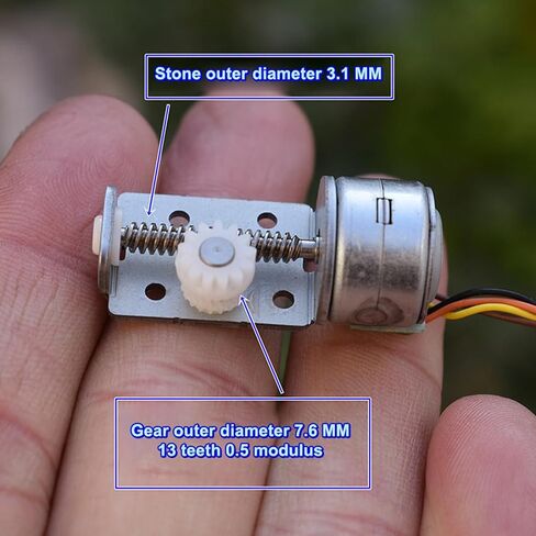 Metal Miniature Stepping Motor 2 Phase 4 Wire Stepper Motor with 13 Gear Teeth and Linearly Screw Shaft Two Phase Four Wire Stepper in Saudi Arabia