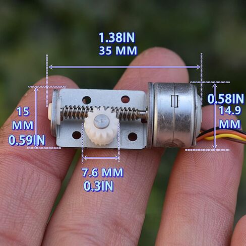 Metal Miniature Stepping Motor 2 Phase 4 Wire Stepper Motor with 13 Gear Teeth and Linearly Screw Shaft Two Phase Four Wire Stepper in Saudi Arabia