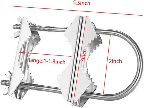 Double Antenna Mast Clamp Heavy Duty Pole to Pole Mounting Kit V Jaw Block with U-Bolt Mounting Hardware for TV CB Ham Antenna Parasols Flags and Fishing Rods,3 pcs in Kuwait