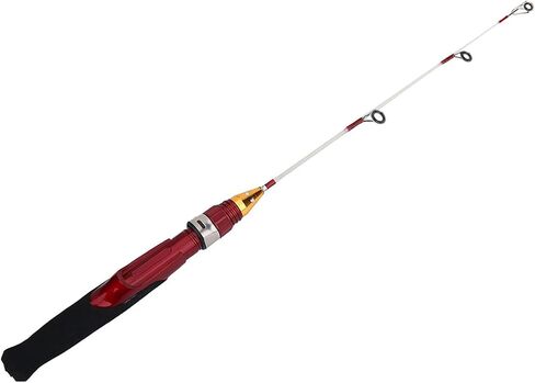 CHICIRIS 50cm Lightweight Mini Fishing Rod, 2 Sections Detachable Fiber Glass Pole with Metal Guide Rings, for Winter Ice Solid Fishing Shrimp in Saudi Arabia