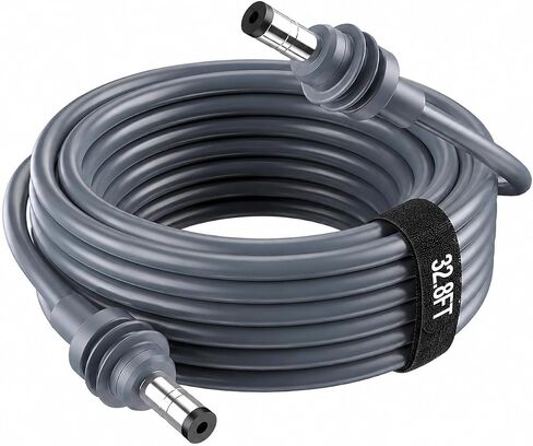 كابل طاقة Starlink Mini، كابل طاقة بديل Starlink بطول 32.8FT/10M لطاقة Starlink Mini DC، سلك شحن خارجي مقاوم للماء من DC إلى DC رمادي in Kuwait