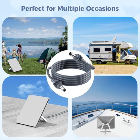 كابل طاقة Starlink Mini، كابل طاقة بديل Starlink بطول 32.8FT/10M لطاقة Starlink Mini DC، سلك شحن خارجي مقاوم للماء من DC إلى DC رمادي in Kuwait