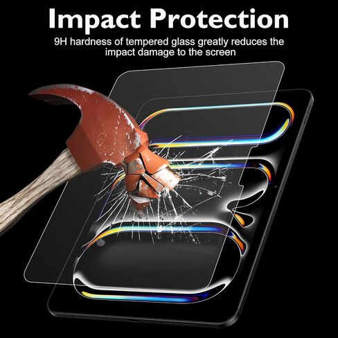 Esanik [2+2 Pack Like Paper Glass Screen Protector for iPad Pro 13 Inch M5/M4 (2025/2024) with Camera Lens Protector & Alignment Frame, 9H Tempered Glass PAPERed Film for Drawing Writing in Kuwait