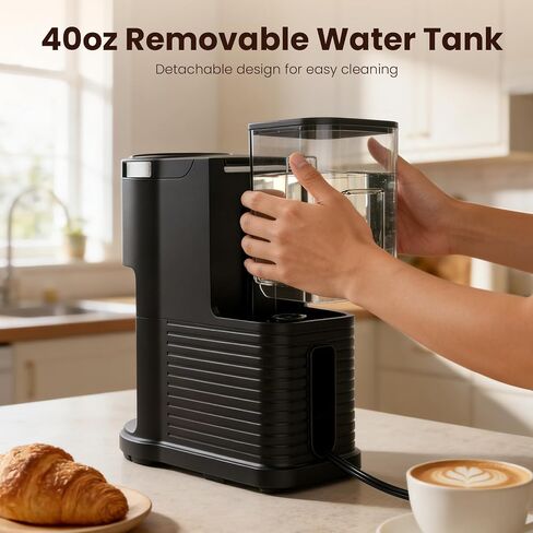 Kismile 2 in 1 Single Serve Coffee Maker, 6-14 Oz Cup,K Cup & Grounds,Black in Saudi Arabia
