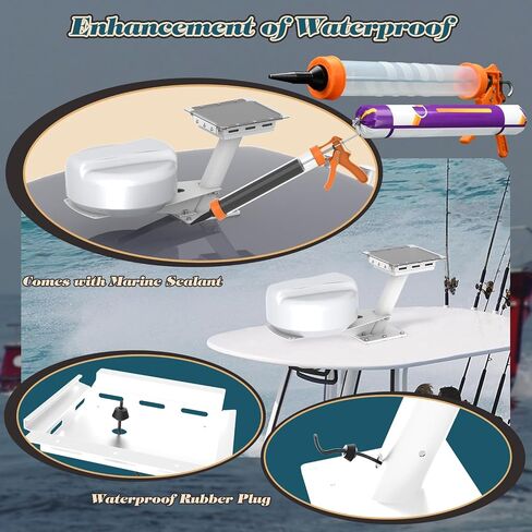 TOPOWN Aluminum Marine Dual Mount for Starlink Mini for Radar Dome 18"-24" in Saudi Arabia