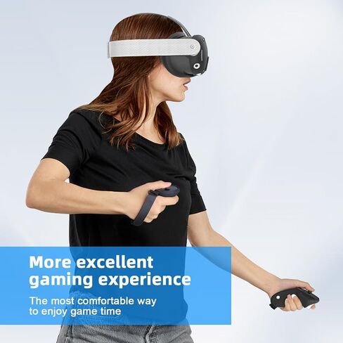 Tyasoleil VR Silicone Case for Meta Quest 3, Design Upgraded Accessories for Quest 3S, Face Cover, Controller Grips, Shell Cover, Lens Cover, Disposable Eye Cover (Black) in Saudi Arabia