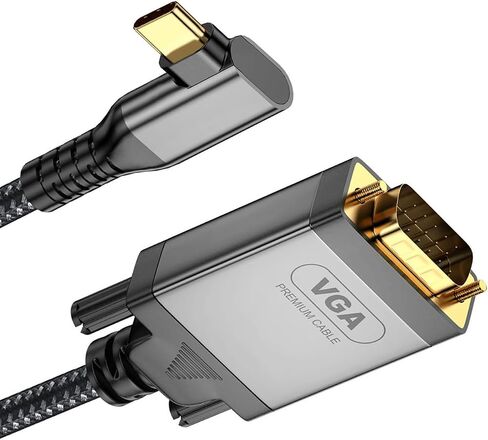 Premium Braided USB C VGA Converter 2Meters for Seamlessly Highly Definition Presentations 1080P USB C to VGA Cable in Kuwait