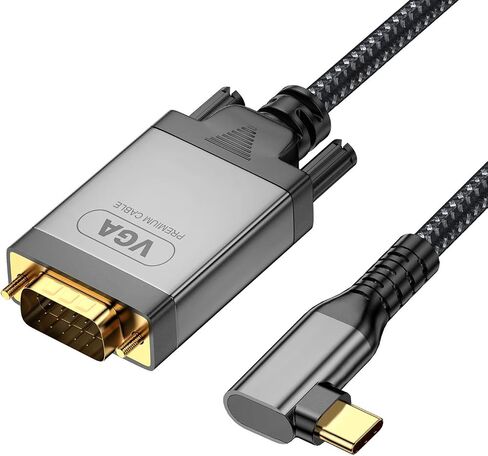 Premium Braided USB C VGA Converter 2Meters for Seamlessly Highly Definition Presentations 1080P USB C to VGA Cable in Kuwait