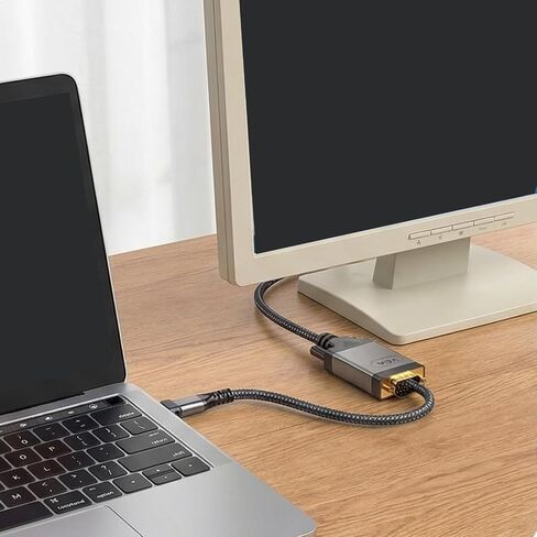 Premium Braided USB C VGA Converter 2Meters for Seamlessly Highly Definition Presentations 1080P USB C to VGA Cable in Kuwait